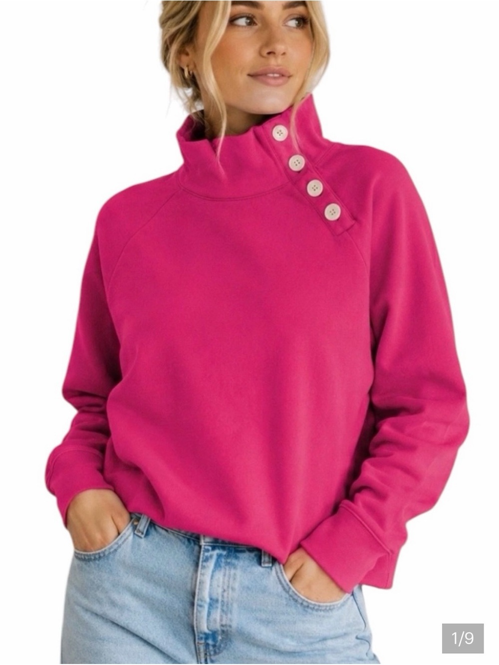 J. Crew Button Neck Cozy Pullover